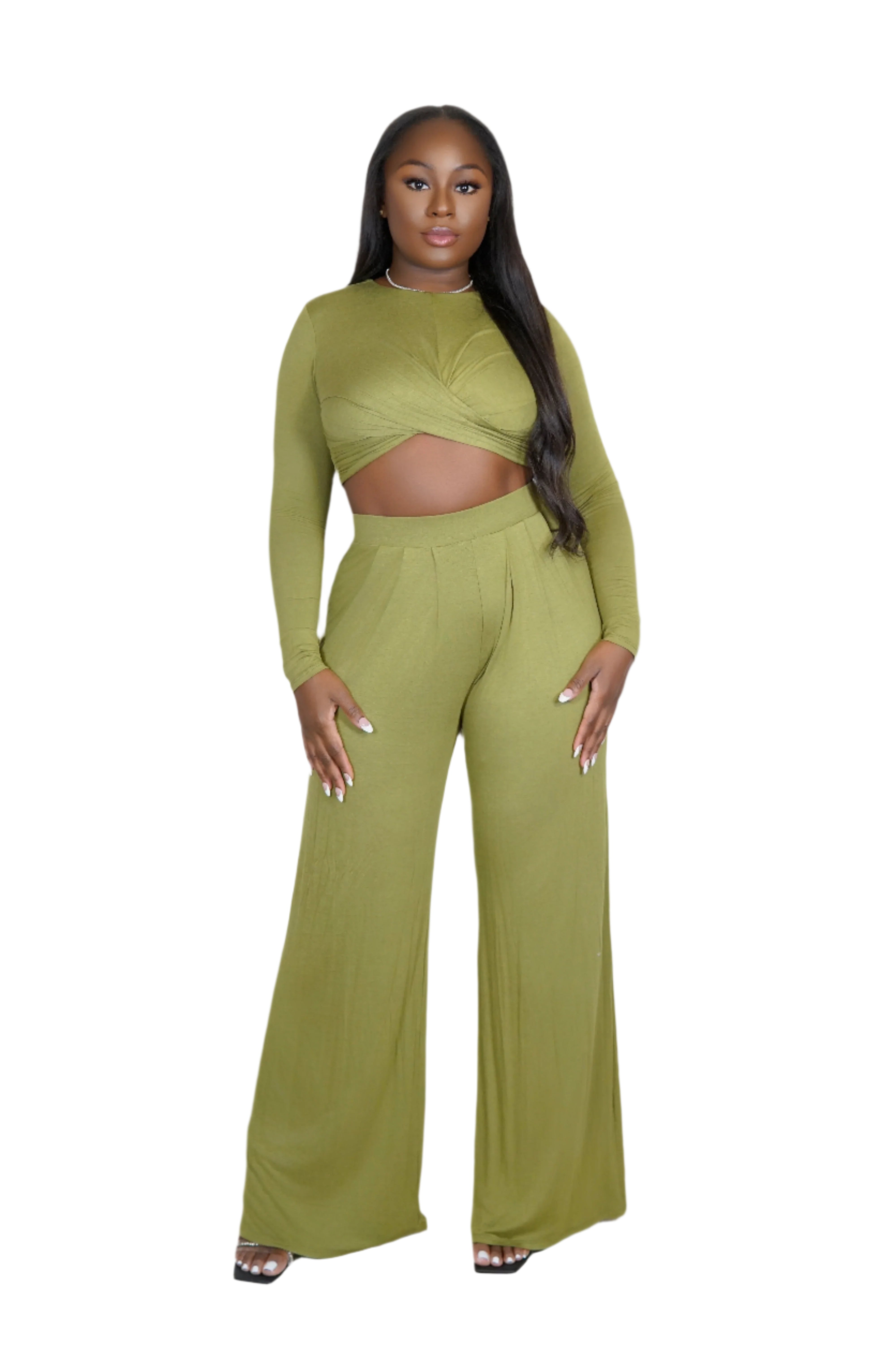 SHE'S TOP TIER WIDE LEG PANTS SET (FINAL SALE)