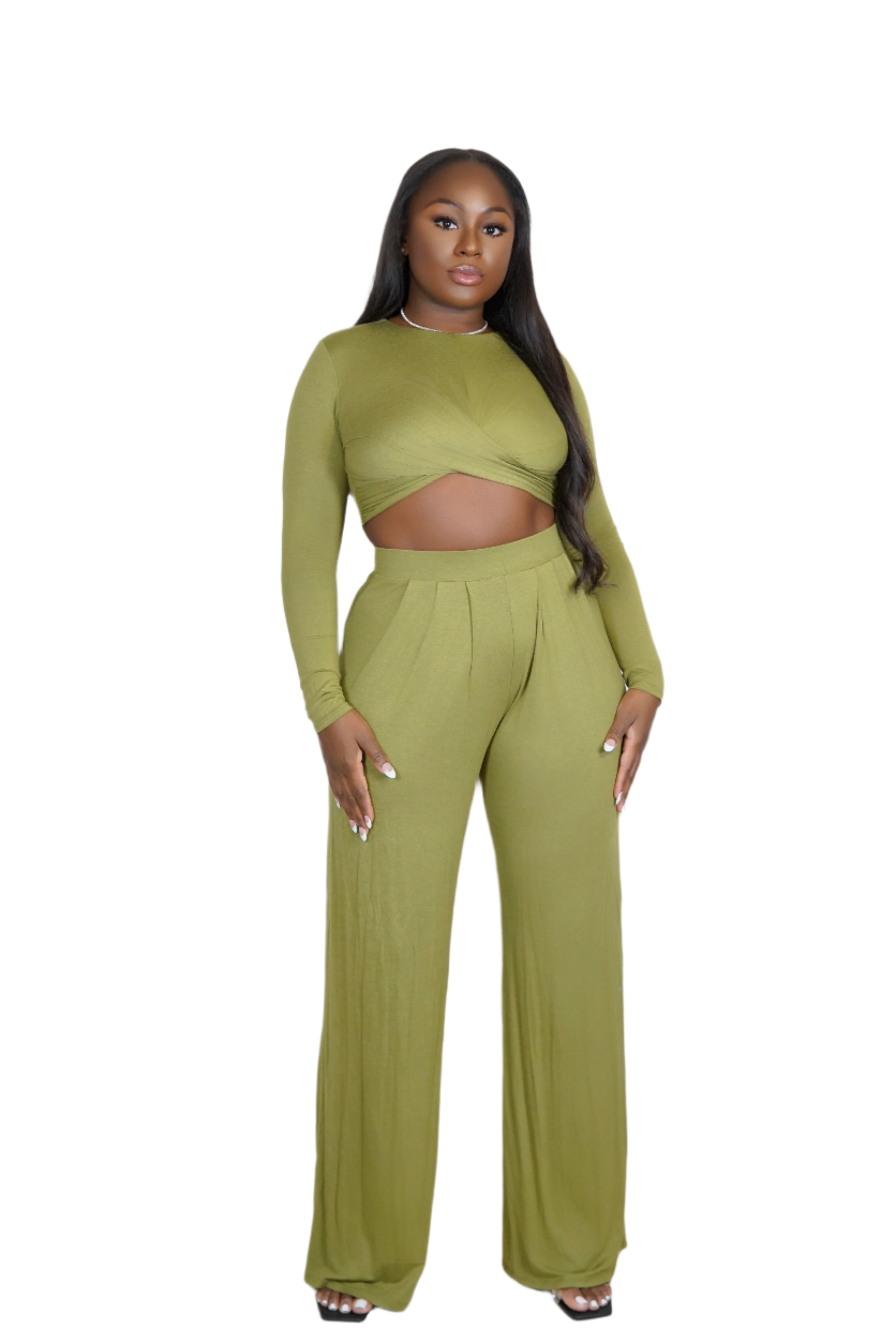 SHE'S TOP TIER WIDE LEG PANTS SET (FINAL SALE)